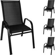 Krzesło ogrodowe metal czarny