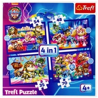 Puzzle Trefl Psi Patrol 207 elementów Puzzle 4 w 1 Bohaterowie Psiego Patrolu 4 w 1 CTF89034621