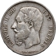 Belgicko, Leopold II., 5 frankov 1873, st. 3