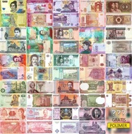 ZESTAW BANKNOTÓW ŚWIATA UNC + GRATIS