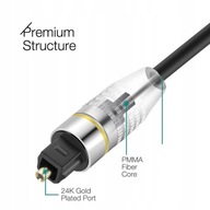 Kabel przewód optyczny TOSLINK T-T 15m NEPOWER HQ