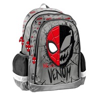 Plecak szkolny wielokomorowy Spiderman Paso czarny, Odcienie czerwieni, Odcienie szarości i srebra, Wielokolorowy 22 l