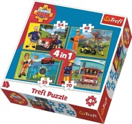 Puzzle Trefl 4in1 207 elementów Puzzle 4w1 Strażak Sam na ratunek 34311