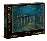 Puzzle Clementoni Puzzle 1000 elementów Puzzle Museum Collection Van Gogh Starry Night on the Rhone 1000 39344