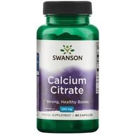 Suplement diety Swanson Health Products Calcium Citrate 200 mg wapń (calcium) kapsułki 60 szt.