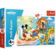 Puzzle Trefl Mickey i przyjaciele 60 elementów Ciekawy dzień Mikiego i przyjaciół 17359