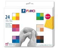 Masa plastyczna termoutwardzalna Fimo Soft Basic 24 kostki