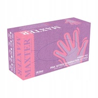 Rękawiczki nitrylowe Maxter Pink r. S różowe 100 sztuk