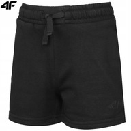 4F krótkie spodenki przed kolano bawełna czarny rozmiar 146 (141 - 146 cm)