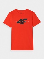 4F t-shirt dziecięcy pomarańczowy bawełna rozmiar 140 (135 - 140 cm)