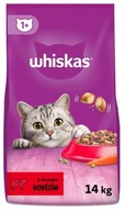 Sucha karma dla kota Whiskas wołowina 14 kg