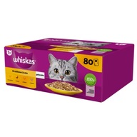 Zdjęcie przedmiotu WHISKAS mokra karma dla kota kurczak indyk drób kaczka w galaretce 80x85 g