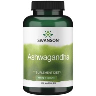Zdjęcie przedmiotu Swanson Ashwagandha 450mg 100kaps. Stres Pamięć Energia Wytrzymałość