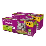 Zdjęcie przedmiotu WHISKAS mokra karma dla kota mix smaków w galaretce saszetki 80x85 g
