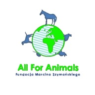 Logo organizacji All For Animals. Fundacja Marcina Szymańskiego