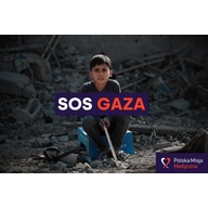 Logo zbiórki  SOS Gaza