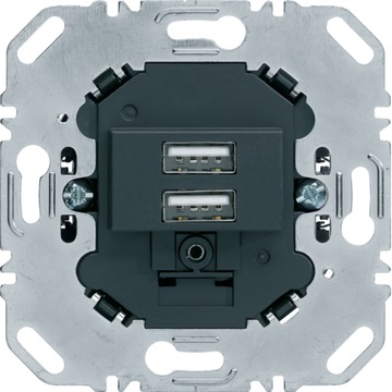 BERKER MECHANIZM 2xŁADOW USB one.platform ANTRACYT
