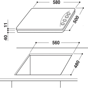 ГАЗОВАЯ ПАНЕЛЬ WHIRLPOOL AKM 268 IX