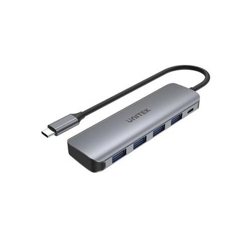Концентратор Unitek Active с USB-C на 4 порта USB 3.1 Gen 1, microUSB, 5 Гбит/с, BC 1.2