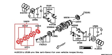 фото thumb №16, Вкладыши главные oem subaru tribeca legacy outback 3.0 3.6