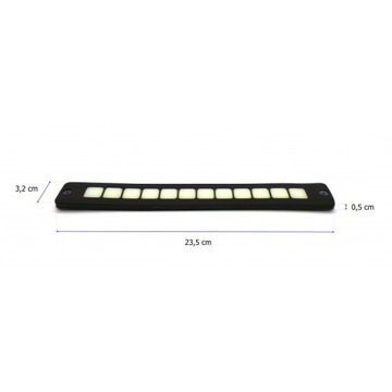 Гибкие дневные ходовые огни DRL COB LED 2шт 2х1000лм сильная