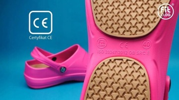 Легкие медицинские шлепанцы FitClog EVA розовые BHP 36