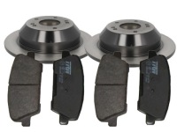 фото thumb №1, Тормозные диски + тормозные колодки trw задняя hyundai santa fe 302mm