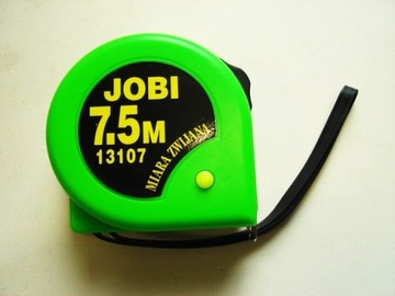 Рулетка РУЛАННАЯ со СТОПОМ 7,5 м х 25 мм JOBI