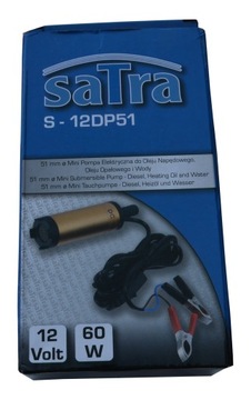 POMPKA POMPA SPUSZCZANIA PALIWA WODY OLEJU 12V 60W