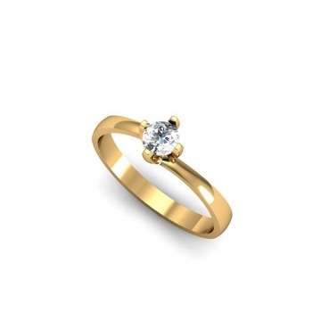 WSPANIAŁY Pierścionek z BRYLANTEM 0.20 ct id: 1715