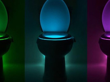 LAMPKA LED DO WC DO TOALETY ŚWIATEŁKO NA NOC CZUJNIKRUCHU ŚWIATŁA