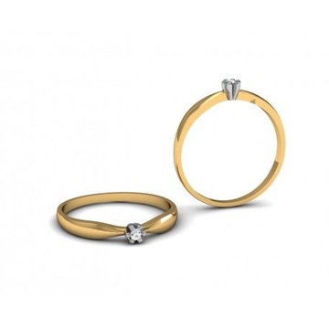 Замечательное бриллиантовое кольцо 0,06 CT ID: 1749