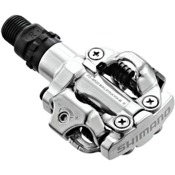Серебряные педали Shimano SPD PD-M520 + шипы BOX PL