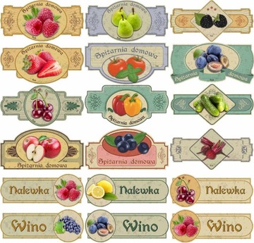 Наклейки Этикетки для банок, консервов, соков, домашних продуктов, деликатесов