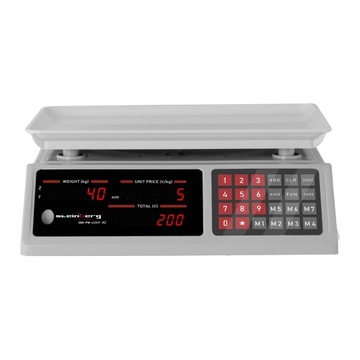 Торговые весы счетные 336х238мм блок питания + батарейка 40кг/2г - би