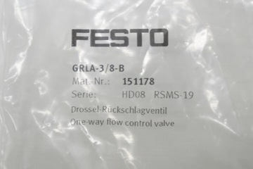 Клапан дроссельно-обратный FESTO GRLA-3/8-B