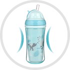 CANPOL bidon z rurką silikonową lemur 260 ml