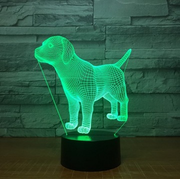 НОЧНИК ДЛЯ СОБАКИ 3D LED + ПУЛЬТ ДУ