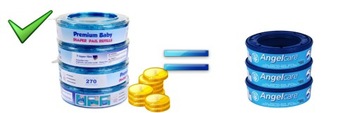 Сменная вставка для корзины для подгузников Angelcare x4