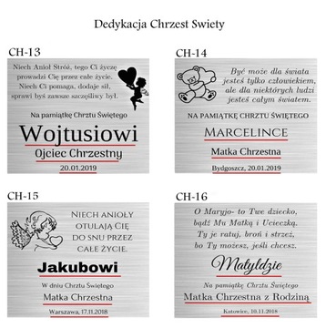 OBRAZEK SREBRNY ANIOŁEK PAMIĄTKA CHRZTU ŚW GRAWER
