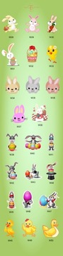 Пасха - Пасхальные наклейки для детей 20см.