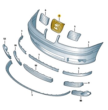 фото thumb №2, Seat alhambra 01-10 решітка радіатора перед решітка решітка aso