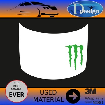 Наклейка на капот автомобиля Monster Energy