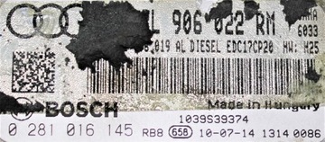 фото thumb №11, Audi компьютер двигателя 03l906022rm 0281016145