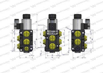 Elektrozawór dzielnik kierunkowy G1/2 50L WARYŃSKI