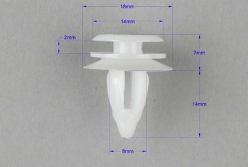 фото thumb №2, Кліпса штифт оббивка двері do mini f54 f55 f56 f60 r50 r53 r55 r56 r60 61