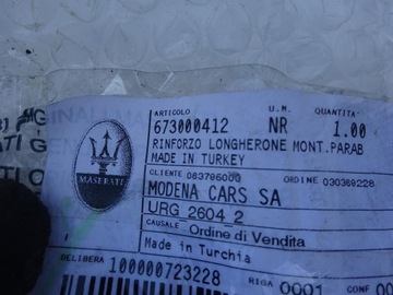 фото thumb №6, Maserati ghibli quattroporte обшивка блок двигателя крыша