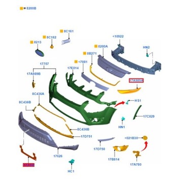 фото thumb №11, Накладка бампера перед левая ford kuga mk1 ford оригинальный номер