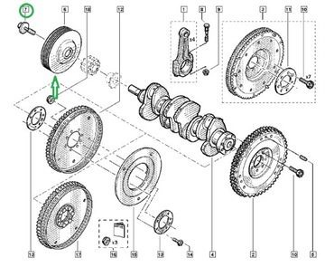 фото thumb №11, Колесо пасове вала laguna iii 2.0 16v turbo оригінал