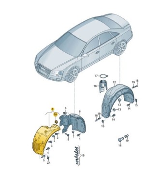 фото thumb №4, Підкрилок крила перед передні ліва audi a8 d4